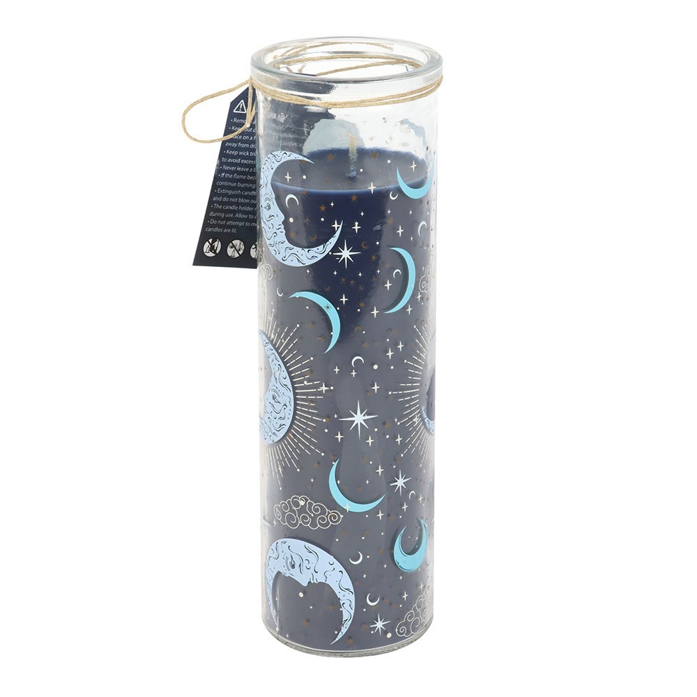Something Different - Blue Moon Print Fig & Vanilla Tube Geurkaars - Blauw